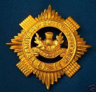 SOUTH AFRICA TRANSVAAL SCOTTISH 8th INFANTRY ( BLACK WATCH )THISTLE BADGE | FUN SUNDAY |
