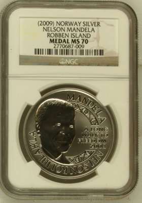 2009 Nelson Mandela Robben Island 1oz Silver NGC MS70 # PERFECT Mint State 70 # FUN SUNDAY #