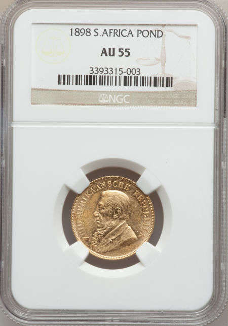 1898 ZAR Gold Pond NGC Graded AU55 # LUSTROUS # FUN ends FRIDAY 8pm #