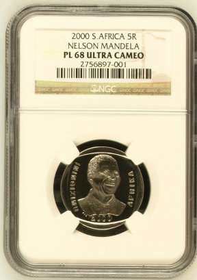 2000 Mandela R5 NGC PL68 Ultra Cameo ### FINEST KNOWN ### Only 3 In This Grade ## BIG WOW #