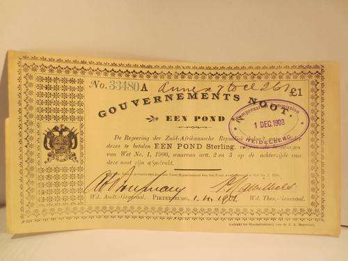 1900 ZAR EEN POND PIETERSBURG GOUVERNEMENTS NOOT # RARE this NICE # FUN ends FRIDAY 8pm #