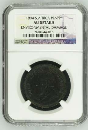 1894 ZAR Penny NGC Graded AU Details # FUN ends FRIDAY 8pm #