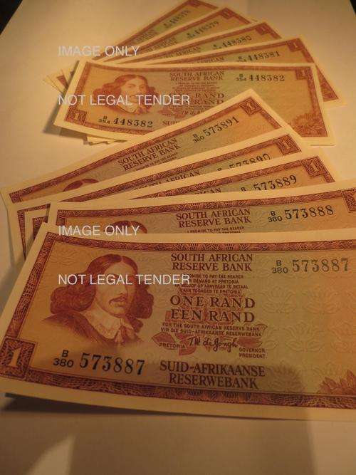 10 x TW de Jongh R1 Notes - UNC in Sequences - MINT CONDITION # FUN ends Friday 8pm #