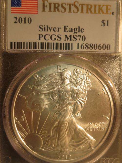 2010 American Silver Eagle PCGS MS70 # PERFECT - FIRSTSTRIKE # FUN ends FRIDAY 8pm #
