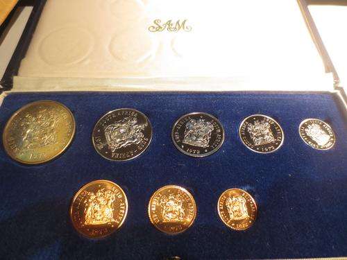 1972 SA Short Proof Set with R1 Silver # SUPERB GEM PROOFS # FUN ends FRIDAY 8pm #