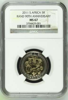 2011 SARB 90th Anniversary R5 NGC MS67 | High Grade | FUN SUNDAY |