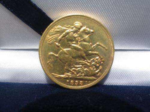 1898 Queen Victoria British Gold Sovereign - 8 Grams Gold - LUSTROUS # FULL GRADING GUARANTEE #