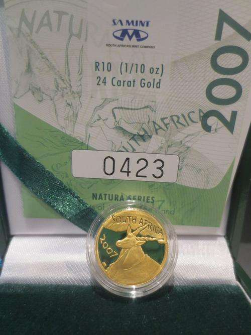 2007 Natura Eland Proof 1/10oz Gold 24 Carat (999.99) # FUN SUNDAY #