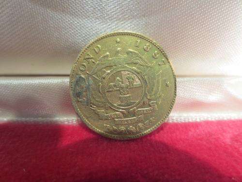 1897 ZAR Gold 1/2 Pond Damaged # 4 Grams Gold 22 Carat # FUN SUNDAY #