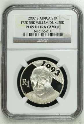 2007 FW De Klerk R1 Silver NGC PF69 Ultra Cameo # Sought After # FUN SUNDAY #