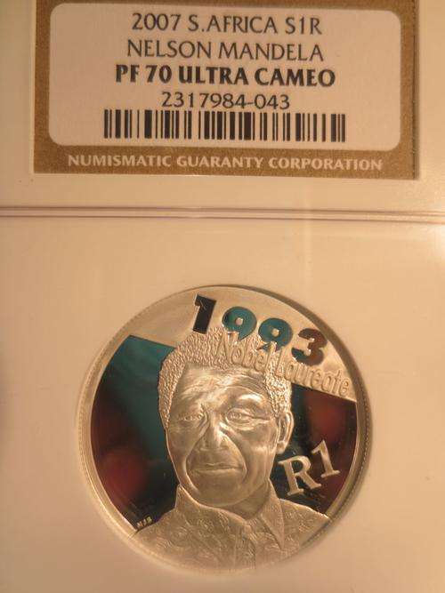 2007 Protea Nelson Mandela R1 Silver NGC PF70 # PERFECT # FUN SUNDAY #
