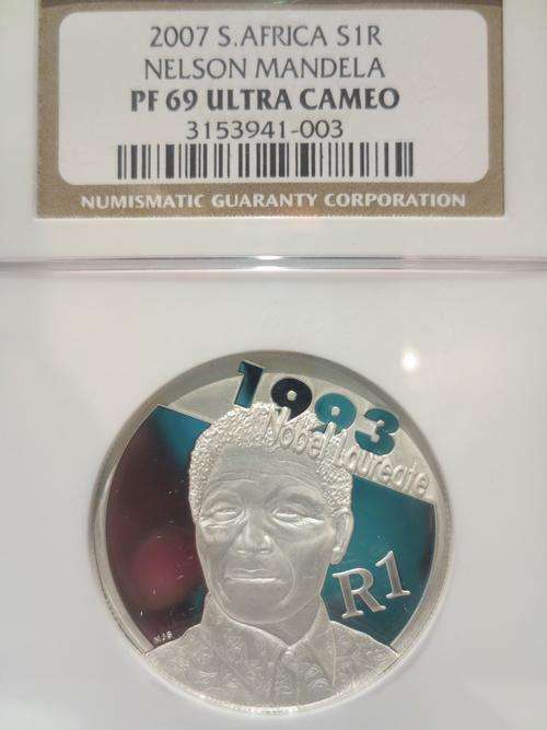 2007 Protea Nelson Mandela R1 Silver NGC PF69 | FUN SUNDAY |
