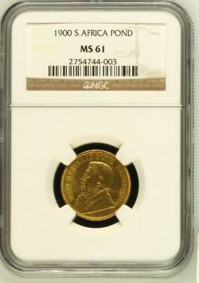 1900 ZAR GOLD POND NGC GRADED MS61 | PERFECT UNC | FUN SUNDAY |