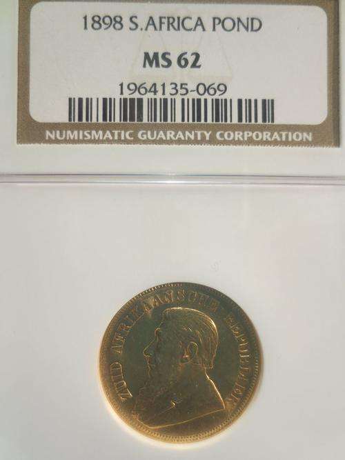 1898 ZAR GOLD POND NGC GRADED MS62 | PERFECT UNC | Hern's Price UNC - R18 000 | FUN SUNDAY |