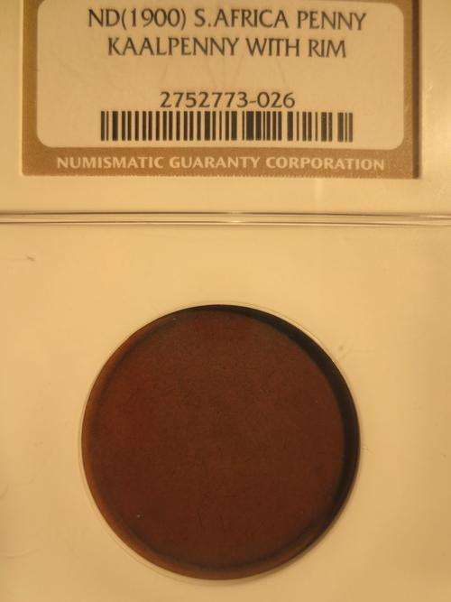 1900 ZAR Blank (Kaal) Penny With Rim NGC Graded | ONE FUN DAY |