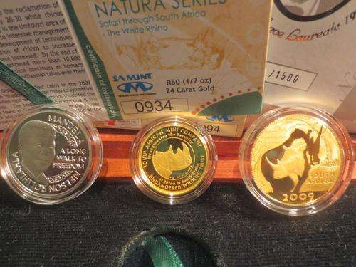 ENDANGERED WILDLIFE TRUST SPECIAL 3 COIN SET - 1/2oz PALLADIUM, 1/2oz GOLD, 1/4oz GOLD | FUN SUNDAY