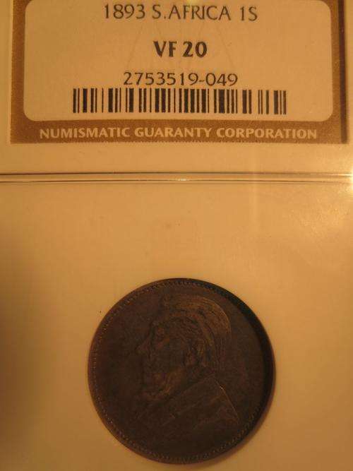 1893 ZAR One Shilling NGC Graded VF20 | RARE | HERN'S PRICE VF: R15 000 | FUN SUNDAY |