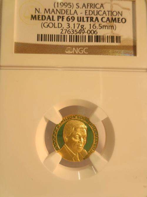1995 Nelson Mandela Education Tenth Oz Gold 24 Carat | RARE | FUN SUNDAY |