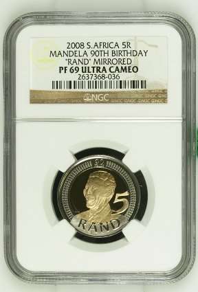 2008 Mandela 90th Birthday R5 NGC PF69 | Superb Gem Proof | FUN SUNDAY |