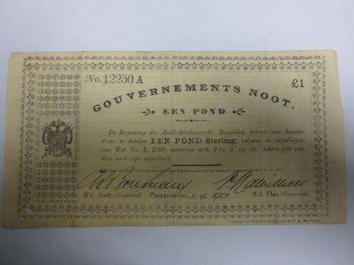1900 ZAR EEN POND PIETERSBURG GOUVERNEMENTS NOOT | ONE FUN DAY |