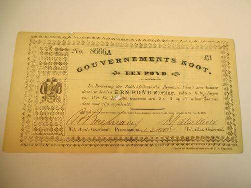 1900 ZAR EEN POND PIETERSBURG GOUVERNEMENTS NOOT | FUN SUNDAY |