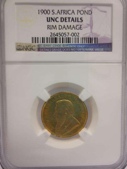 1900 ZAR Gold Pond NGC Graded UNC Details | Lustrous | FUN SUNDAY |