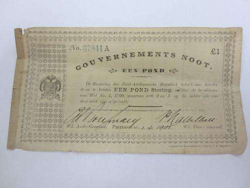 1900 ZAR EEN POND PIETERSBURG GOUVERNEMENTS NOOT | FUN SUNDAY |