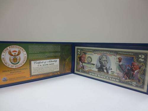 5 X Nelson Mandela " FATHER OF THE NATION " Colourized $2 Note |BID PER NOTE |
