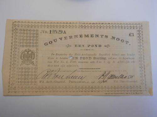 1901 ZAR EEN POND PIETERSBURG GOUVERNEMENTS NOOT | FUN SUNDAY |