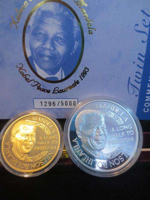 2006 Mandela Norway Twin Set - 1oz Gold 24 Carat (999.99) & 1oz Fine Silver