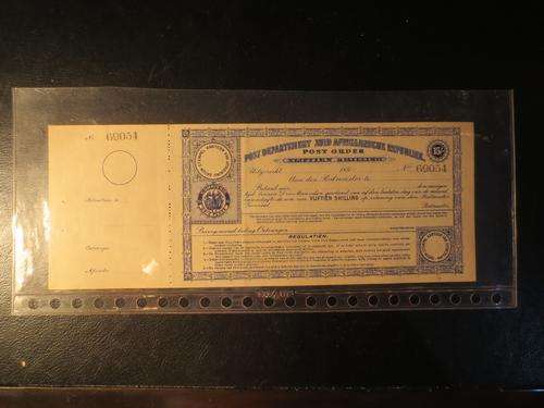 Boer War ZAR Post Department - Vijftien Shilling Post Order | RARE |