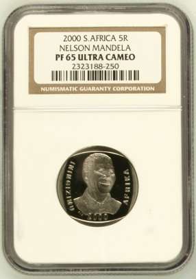### Nelson Mandela 2000 R5 NGC Graded PF65 Ultra Cameo ### High Grade ### Crazy R1 Start ###
