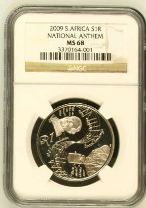 2009 Protea National Anthem R1 Silver NGC Graded MS68 - Crazy R1 Start
