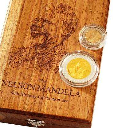 Nelson Mandela 90th Birthday Celebration Set - 2 Coin Set as from SA Mint @@@ R1 Start