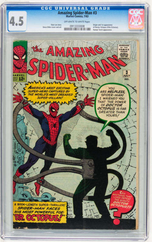 The Amazing Spider-Man #3 (Marvel, 1963) CGC Slabbed VG+ 4.5 - Ultra Rare @@@ R1 Start