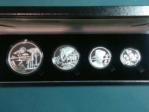2011 Peace Park Series Silver Proof Set - Great Limpopo Transfrontier Park - 4 Coin Set (3.75oz) ###