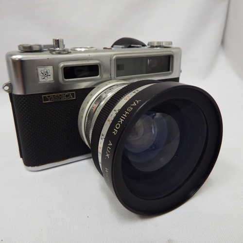 Yashica Electro 35 camera with Yasinon - dx 1:1.7 lens plus Yashikor wide angle 1:4 lens -Not tested