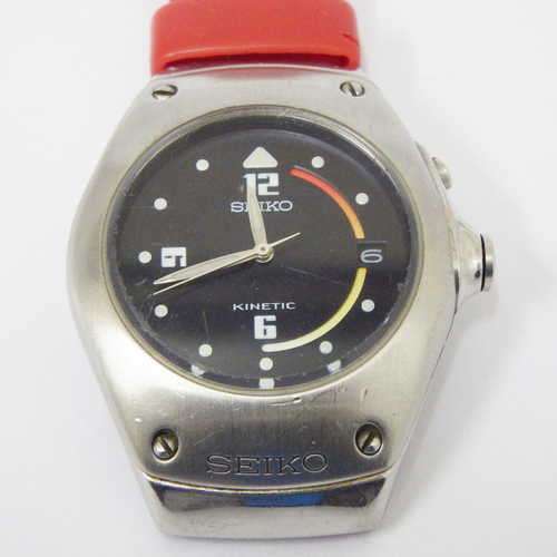Vintage Seiko Kinetic 5M42 - OE39 mens watch - Works a few seconds after winding