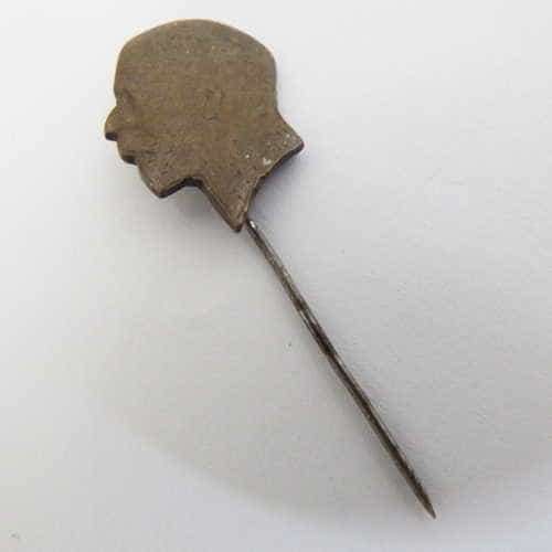 King George V trench art pin badge