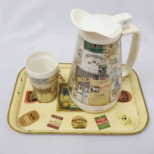 Vintage advertising barnalia jug, cup and tray @ Crazy R1 start