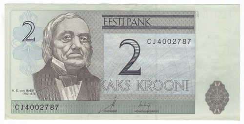 2 KAKS KROONI banknote