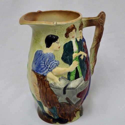 Burleigh Ware porcelain Jug - `The Runaway Marriage` - Height : 21.5cm