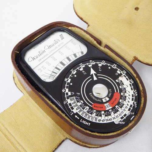 Weston Master III Universal Exposure Meter in leather case - Model No. S141.3 - Not tested