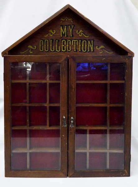 Knick knack wooden printers tray in shape of an house - Size : 36 cm x 5.5 cm x 49 cm