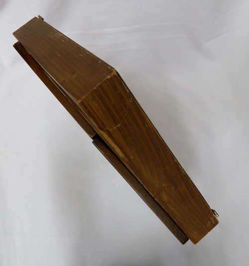 Knick knack wooden printers tray in shape of an house - Size : 36 cm x 5.5 cm x 49 cm