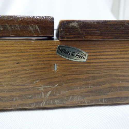 Knick knack wooden printers tray in shape of an house - Size : 36 cm x 5.5 cm x 49 cm