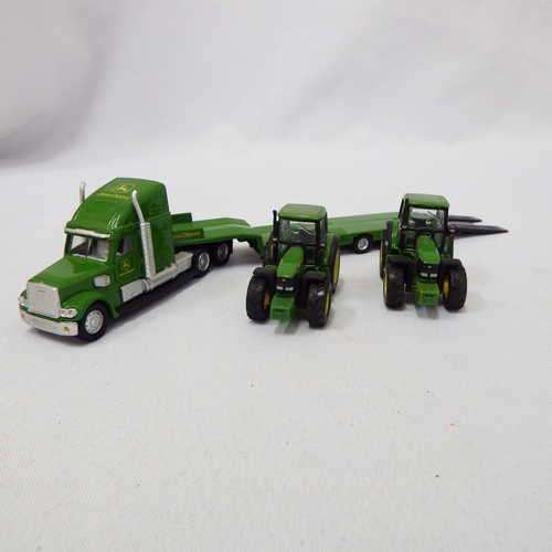 Siku John Deere truck with trailer and two tractors