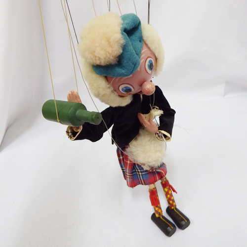 Pelham Puppets Mr Mcboozle marionette with bottle and handkerchief