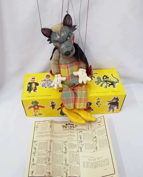 Pelham Puppet Wolf marionette in original box - excellent condition