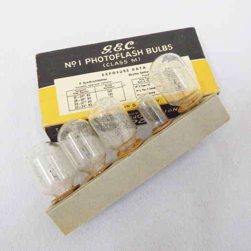 G.E.C. photoflash bulbs No. 1 (Class M) - 5 bulbs